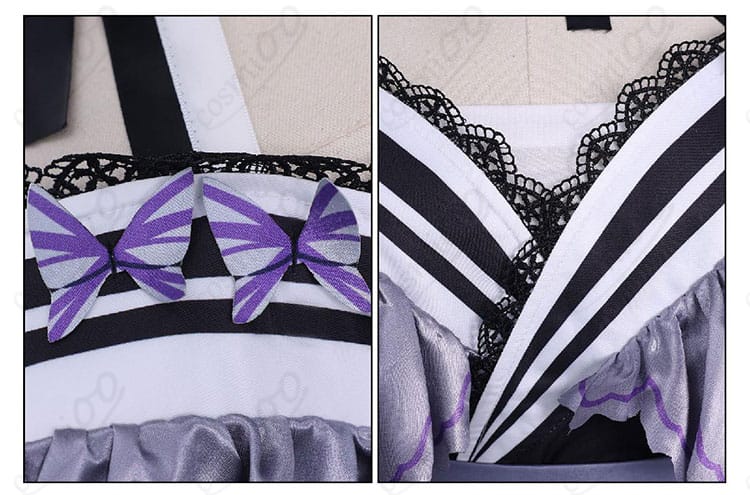 衣装の襟&蝶モチーフ装飾アップ|宝生マーゴ コスプレ かわいい装飾