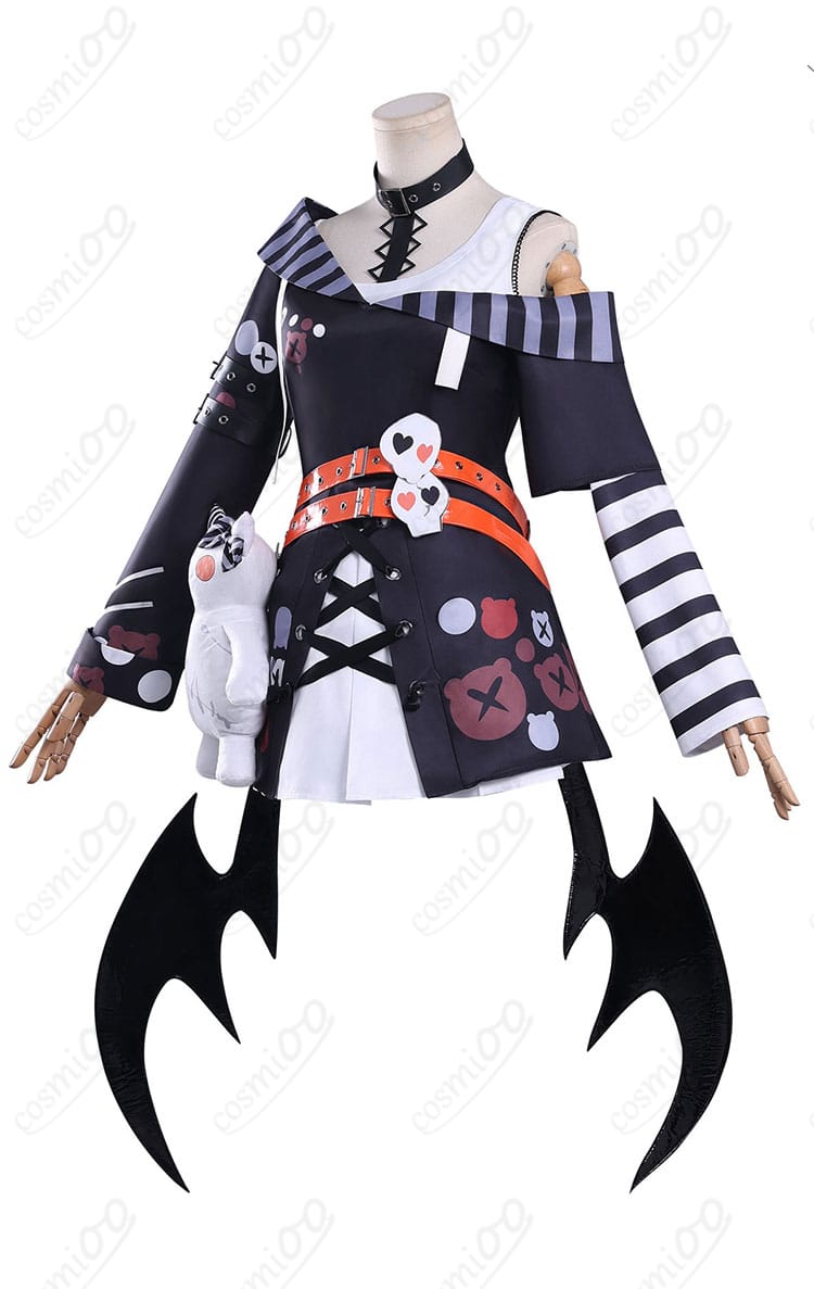 沢渡ココ 囚人服コスプレ衣装 側面アングル|細部再現