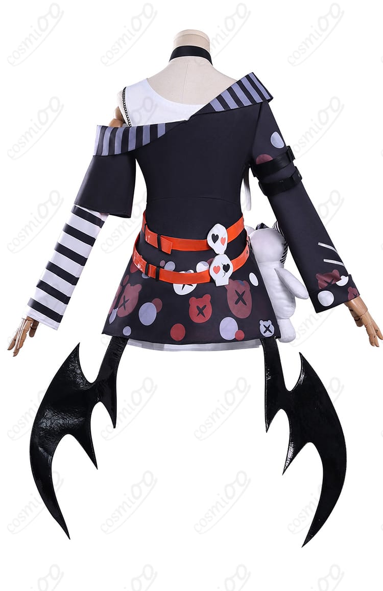 沢渡ココ 囚人服コスプレ衣装 背面デザイン|魔法少女ノ魔女裁判