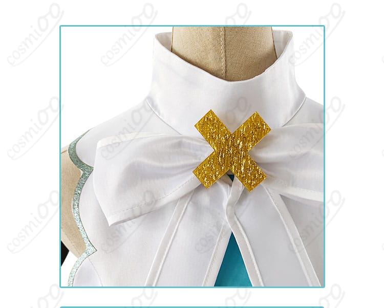 衣装のリボン・襟元装飾ディテール|初音ミク 開かれた窓 コスプレ