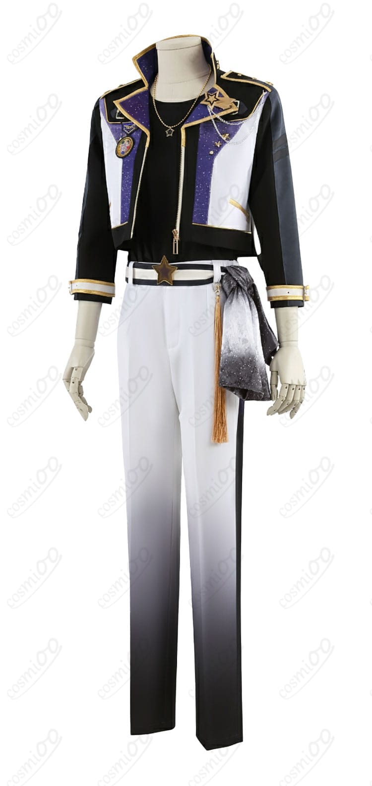 流星隊パワーアップ衣装 コスプレ服 左側面シルエット|細部まで丁寧に再現