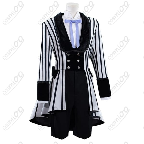 黒執事 シエル コスプレ衣装 黒白ストライプ 高品質フルセット