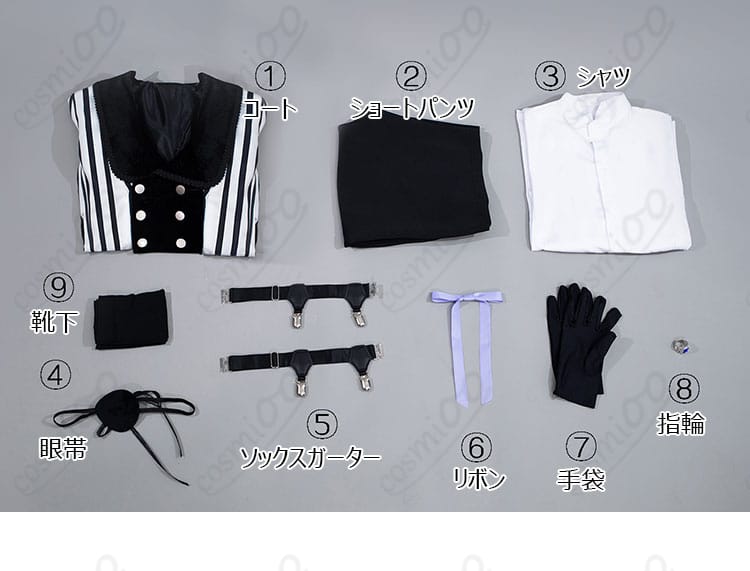 黒執事 シエル コスプレ衣装 背面蝶リボン装飾ディテール｜華やかで存在感のあるデザイン