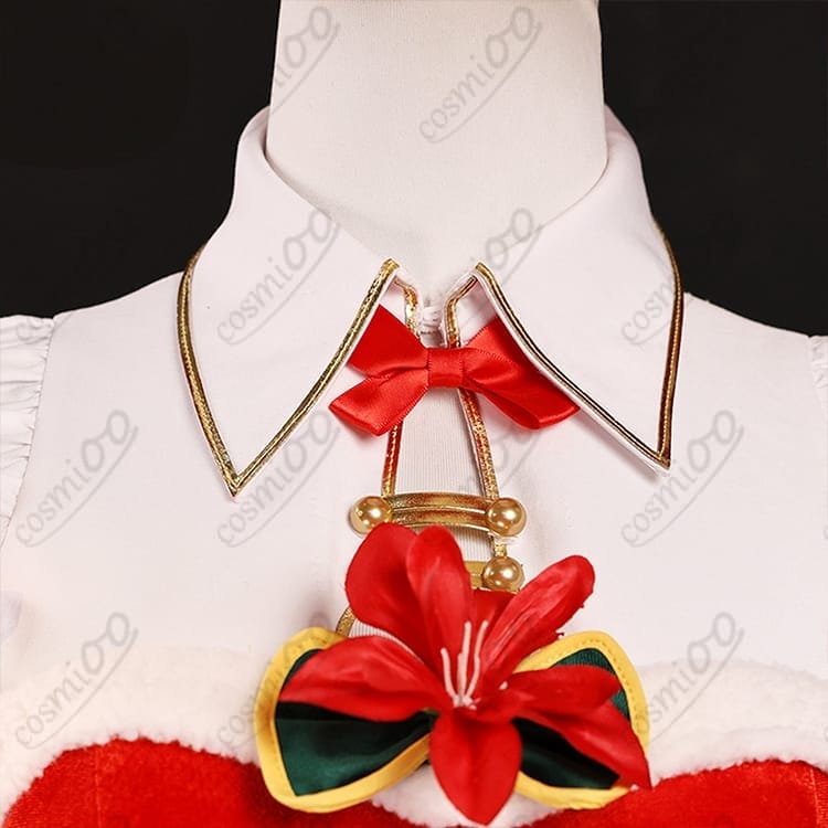 Re:ゼロ エミリア クリスマス コスプレ衣装 高品質フルセット - 3枚目の画像