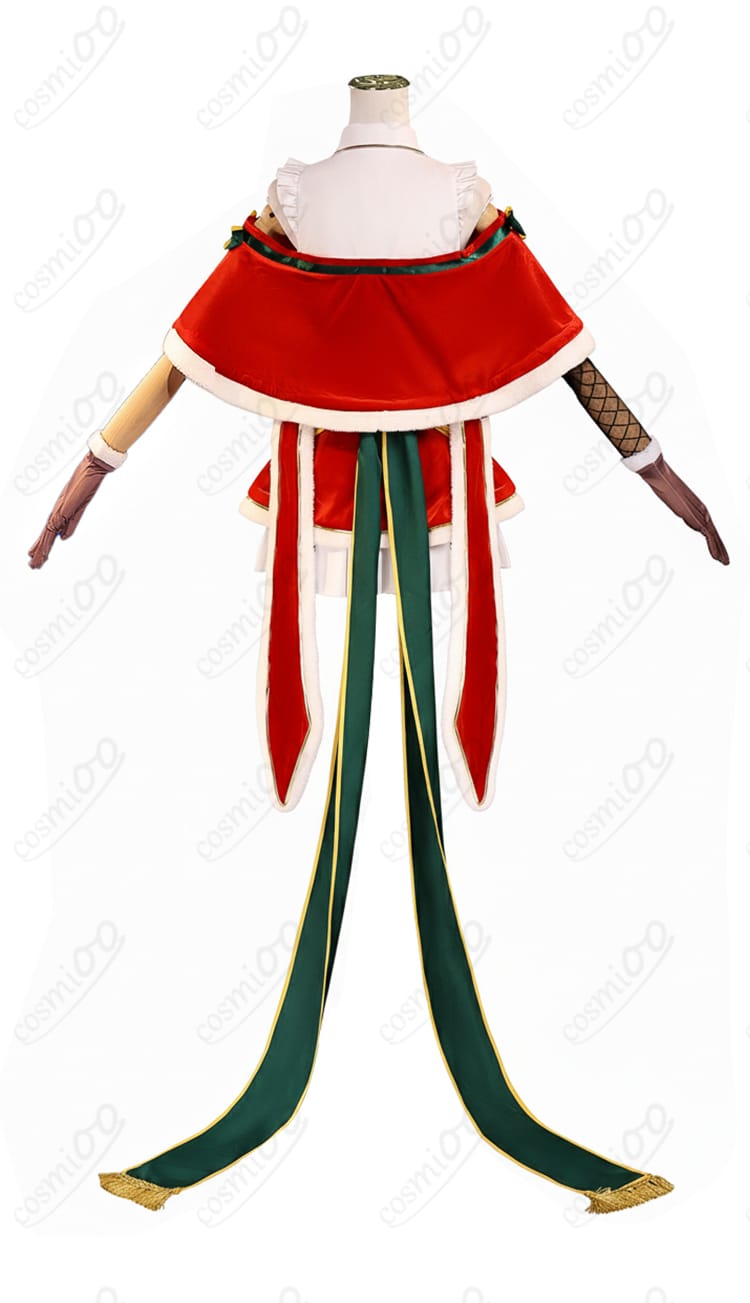リゼロ エミリア クリスマス コスプレ衣装 背面 全体画像|清楚で優雅なデザイン
