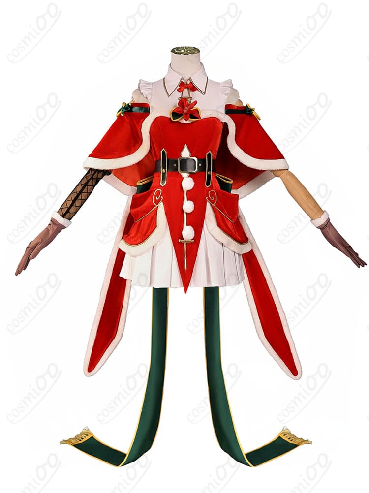 リゼロ エミリア クリスマス コスプレ衣装 正面 全体画像|高品質・イベント撮影に最適