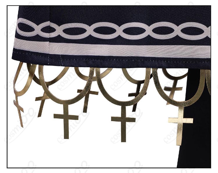 蓮見レイア コスプレ衣装 裾デザイン装飾詳細|動きのある美しいライン