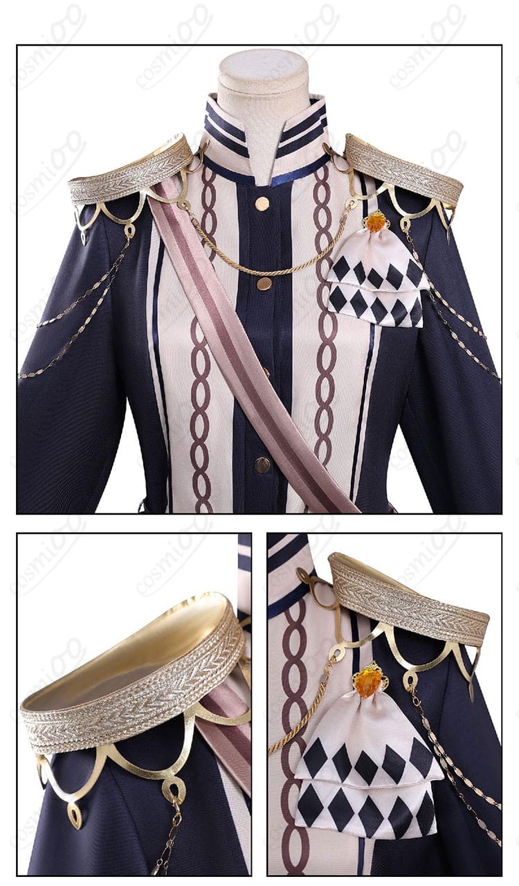 蓮見レイア コスプレ衣装 衣襟&肩装飾ディテール|細部品質を確認・アップ写真