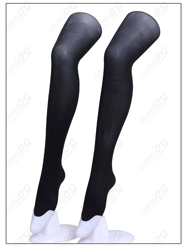 八百歳比名子 コスプレ衣装 黒ストッキング詳細|滑らかな質感