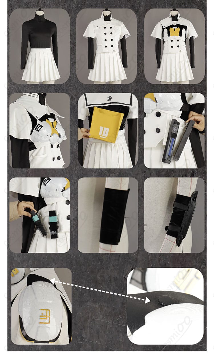 霧藤希 コスプレ戦闘服 細部クローズアップ|素材感を確認