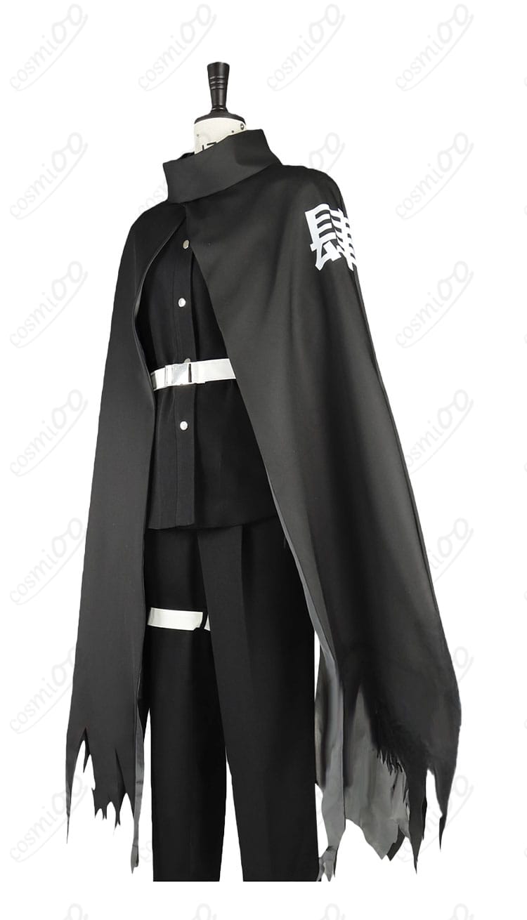 商品服装側面図|蒼月衛人 白戦闘服 コスプレ衣装 サイドシルエット・イベント用におすすめ