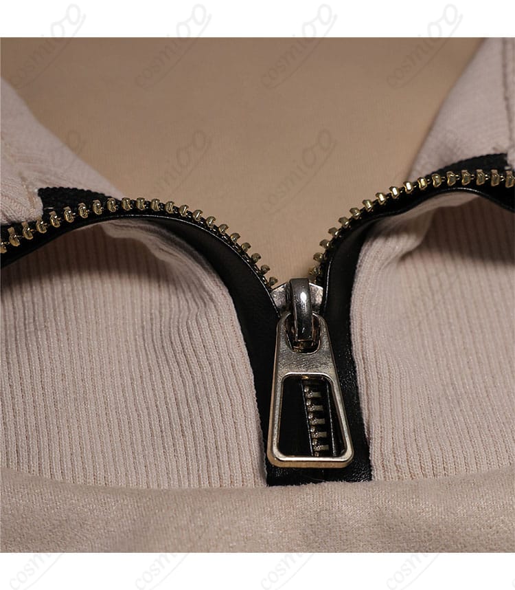 服装ジッパー装飾の細部|星街すいせい miCometベア コスプレ衣装 ディテール