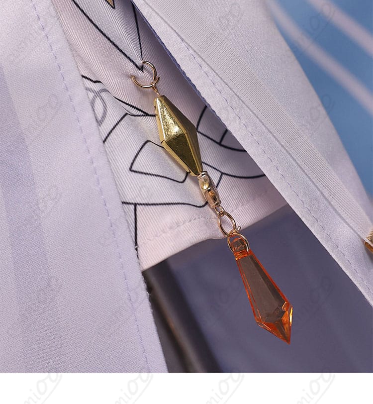 原神 ニコ・リヤン コスプレ衣装 スカート斜襟ディテール|優雅なデザイン