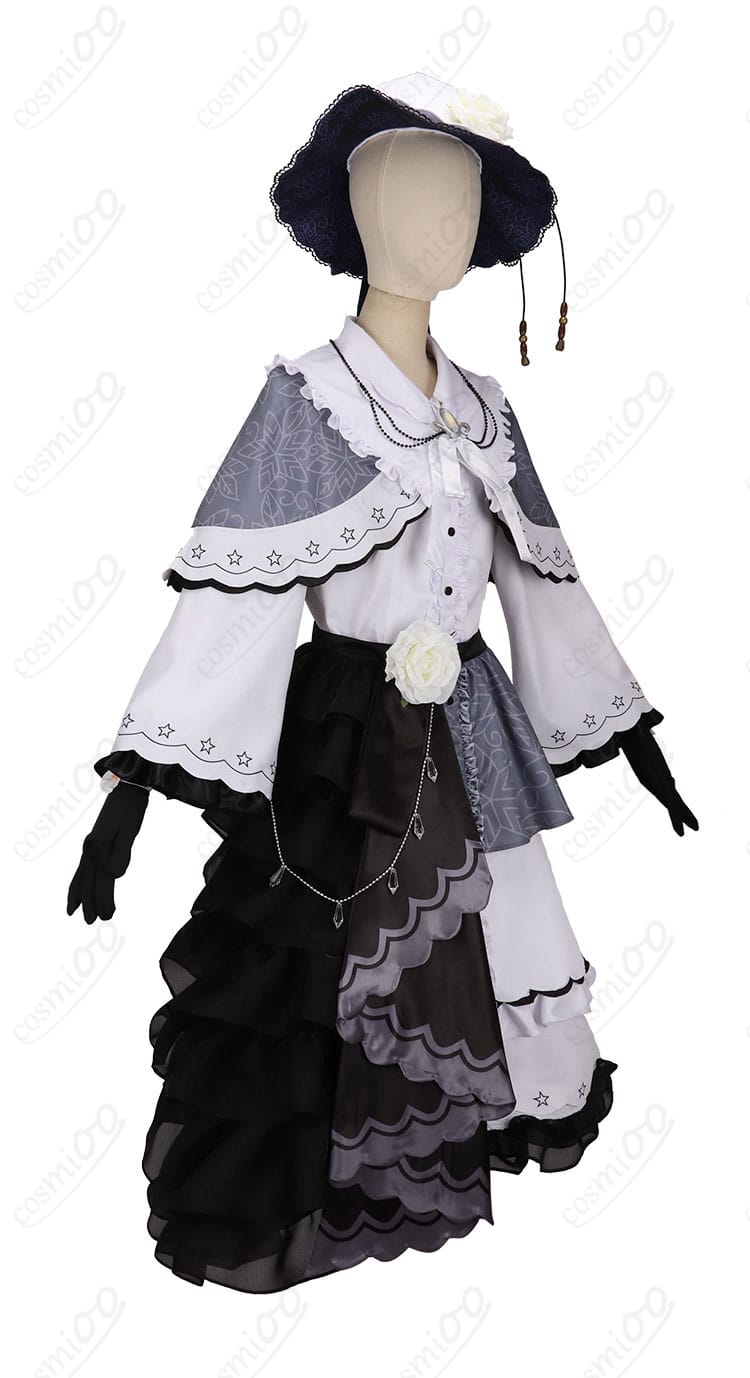 月代ユキ コスプレ衣装 右側面図|シルエット確認に便利