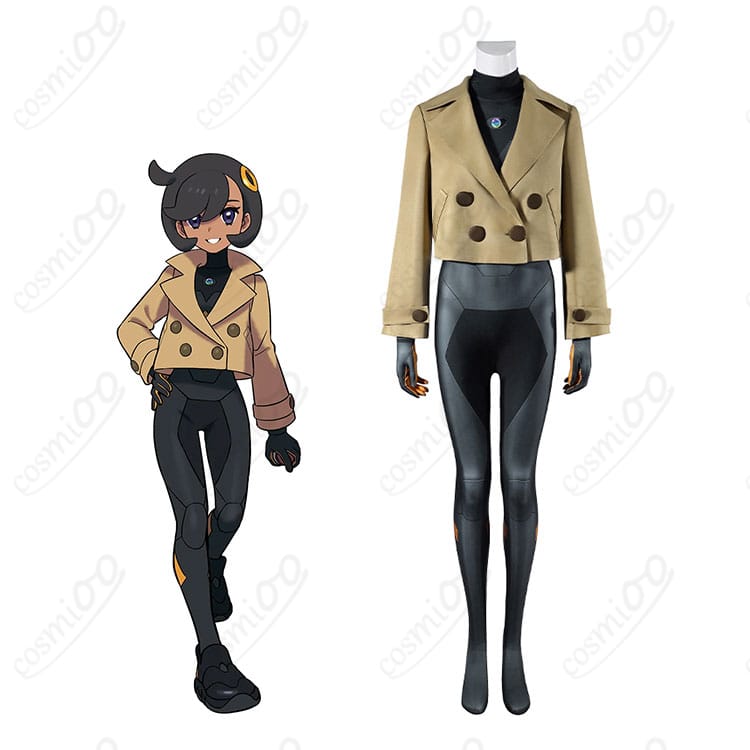 商品服装とキャラクターの比較画像｜マチエール コスプレ衣装・探偵コート風