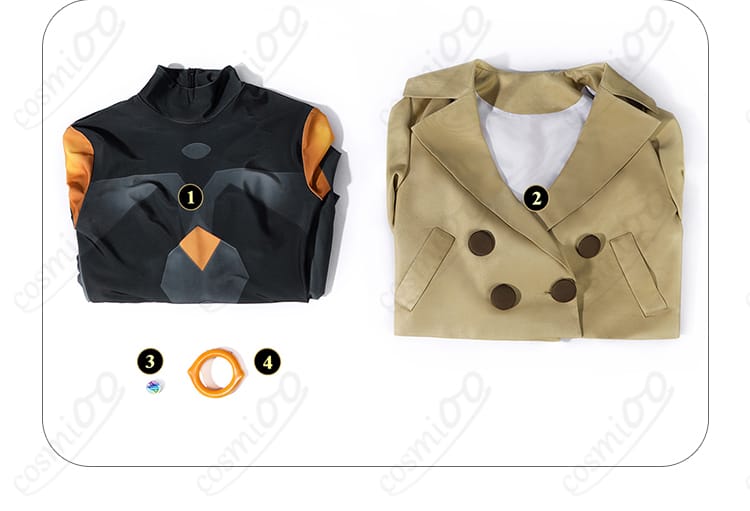 外套ボタンの詳細｜探偵コート風ボタン装飾・こだわり仕上げ