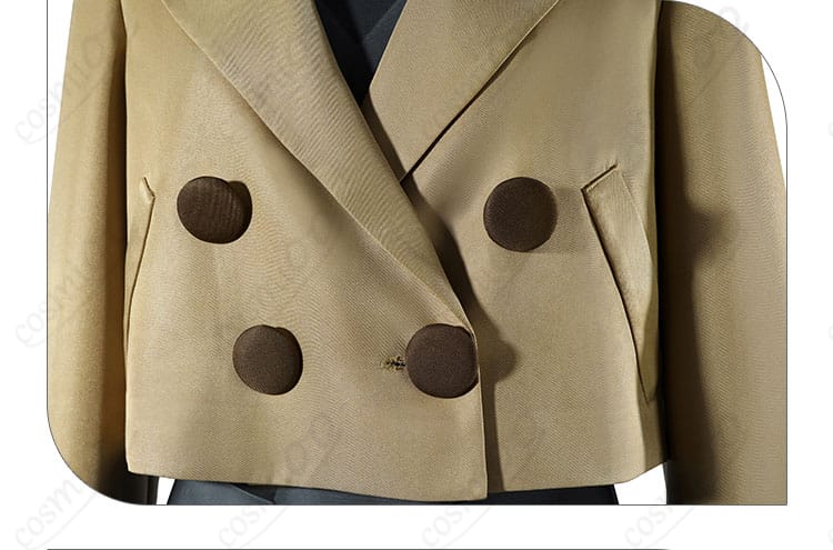 フロントボタン装飾の詳細｜コート前立て・精巧なボタン仕上げ