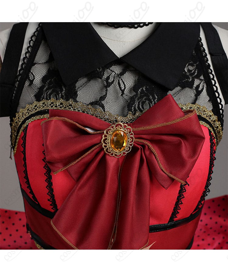 小悪魔アイドル衣装 衣襟装飾ディテール｜ラブライブ！サンシャイン!! コスプレ 高品質仕上げ