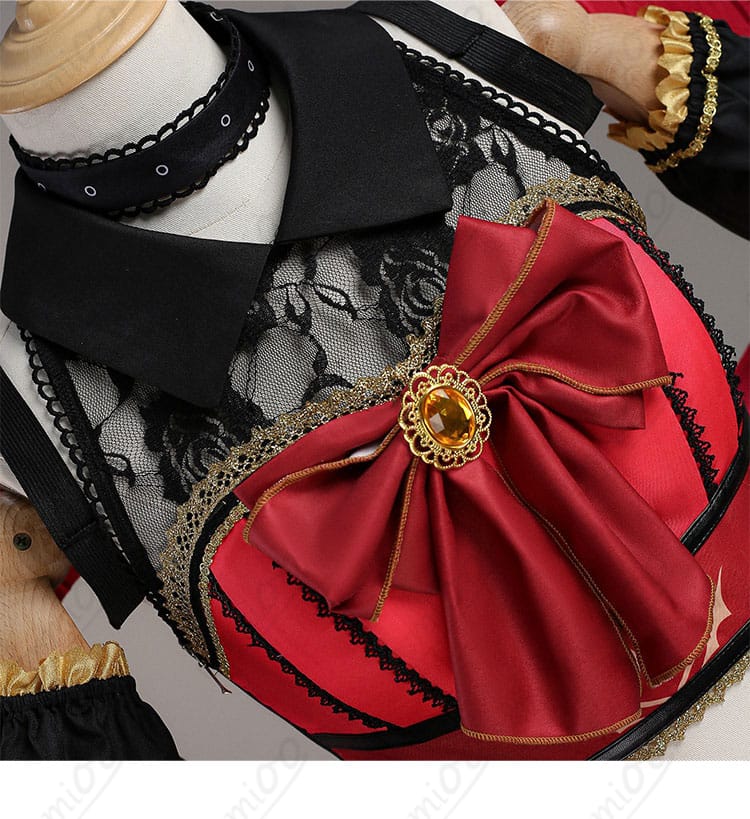 胸元リボン装飾ディテール｜ラブライブ！サンシャイン!! 小悪魔アイドル衣装 コスプレ用アクセント