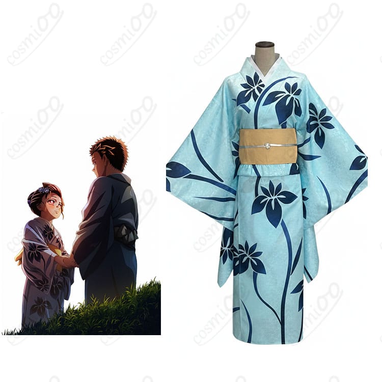 商品服装と恋雪キャラクター図|鬼滅の刃 恋雪 コスプレ衣装 無限城編 高再現デザイン