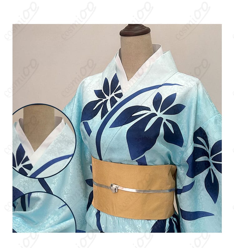 斜襟・襟元装飾ディテール|鬼滅の刃 恋雪 コスプレ衣装 上品な和装の襟元デザイン