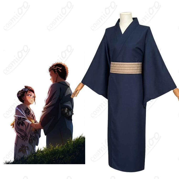 商品服装と猗窩座(狛治)キャラクターの比較画像|鬼滅の刃 コスプレ衣装・高再現デザイン