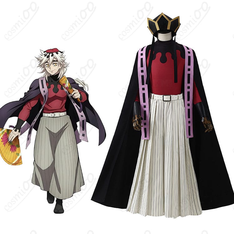 商品服装と童磨キャラクター比較画像|鬼滅の刃コスプレ衣装・雰囲気再現におすすめ