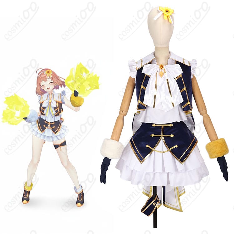 商品服装与キャラの比較画像|にじさんじ 本間ひまわり 共通衣装コスプレ・高再現でイベントにもおすすめ