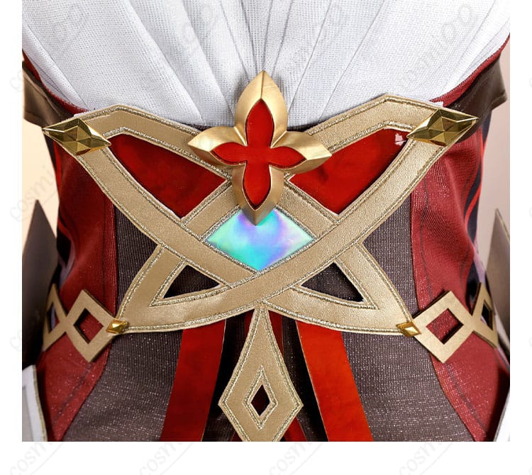 コスプレ衣装のウエストの装飾ディテール、精緻なアクセント