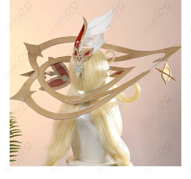 コスプレ衣装のヘッドアクセサリー詳細、全体の魅力を引き立てる