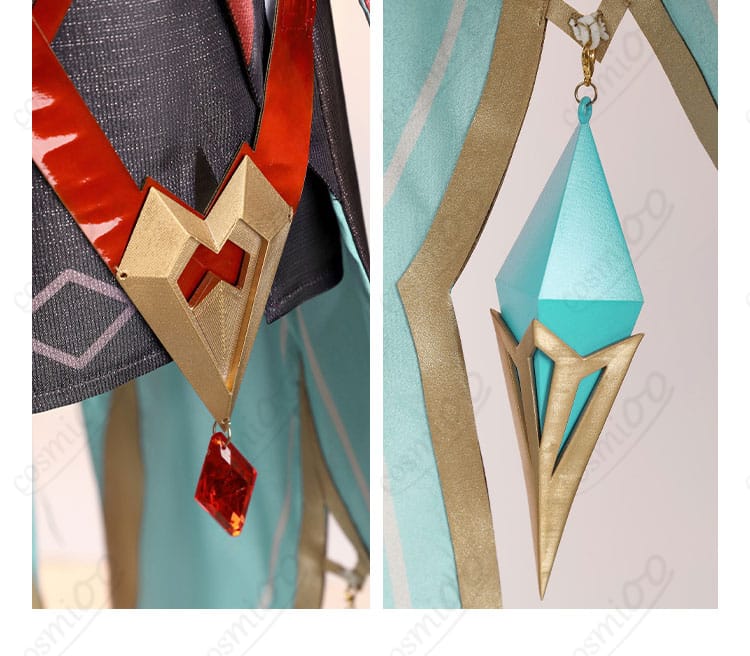 コスプレ衣装のペンダント装飾ディテール、神秘的なデザイン