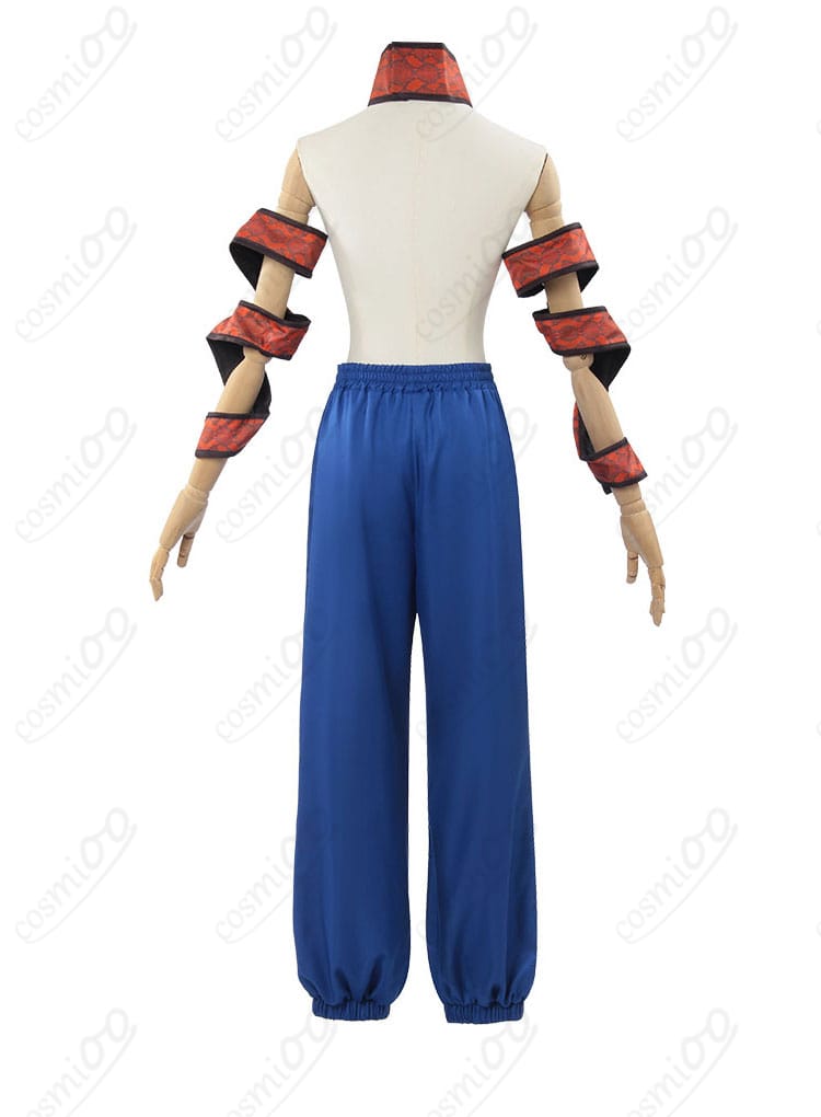 鬼滅の刃 妓夫太郎 コスプレ衣装の背面図。後ろ姿も完璧に再現された遊郭編スタイル。