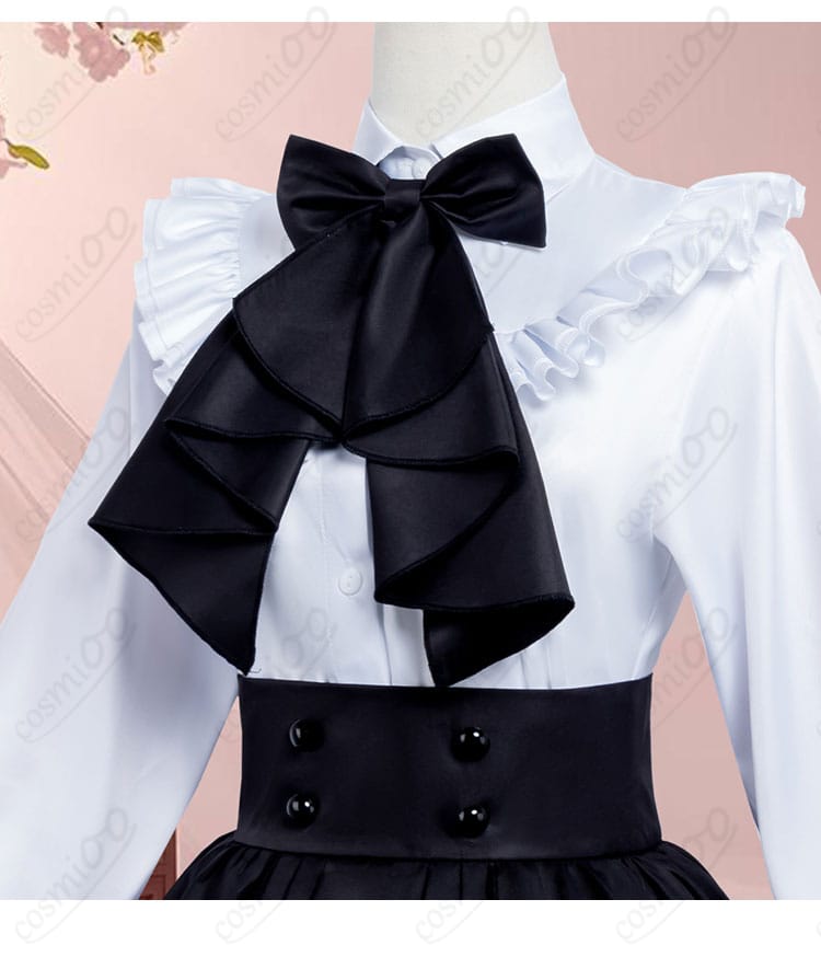 ヴラディレーナ・ミリーゼ コスプレ衣装黒いリボン装飾の詳細|デザインにこだわり