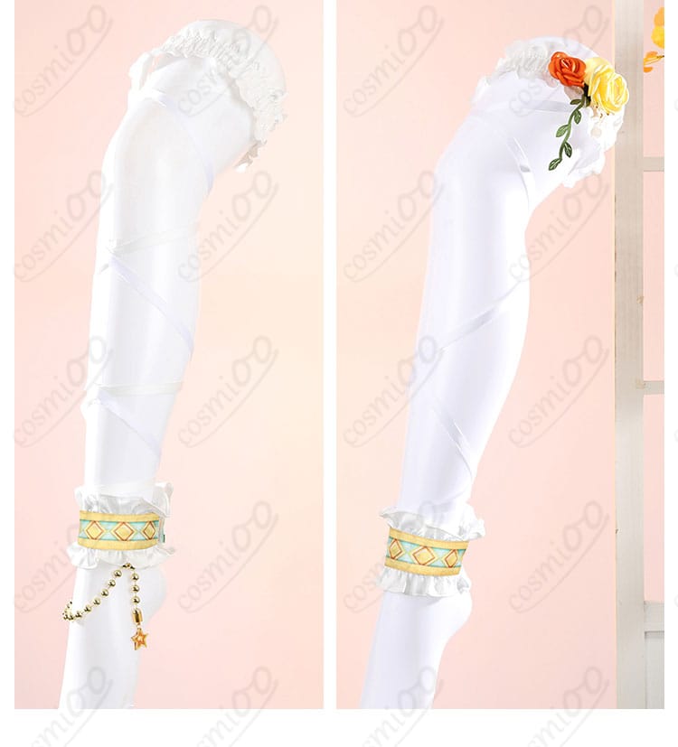 足元の装飾ディテール 足首部分の装飾が華やかに映える