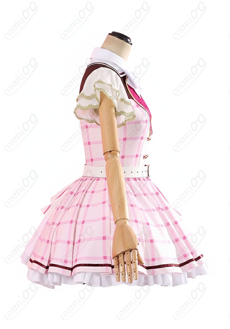 服装右衣肩装饰细节图：ラブライブ！15周年記念 μ's コスプレ衣装 右肩装飾のアップ・美しいディテール