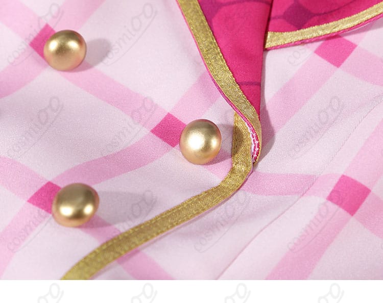 服装纽扣装饰细节图：ラブライブ！15周年記念 μ's コスプレ衣装 かわいいボタン装飾・細部へのこだわり