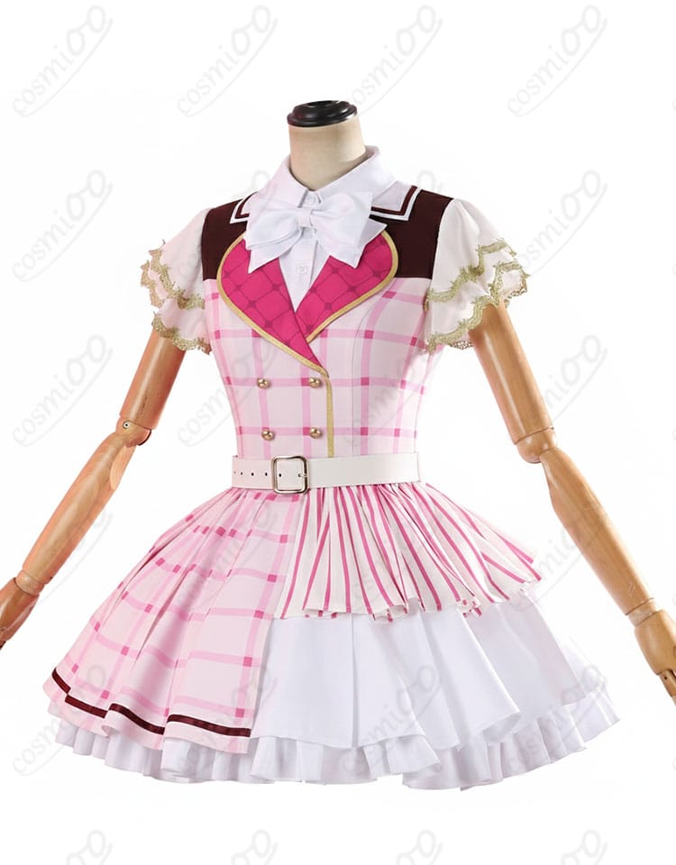 商品服装侧面图：ラブライブ！15周年記念 μ's コスプレ衣装 右側面デザイン・細部までこだわり