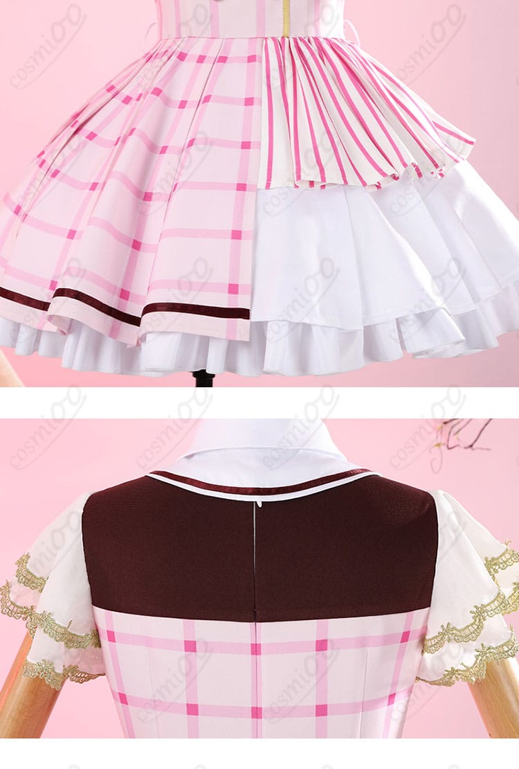 服装裙摆装饰细节图：ラブライブ！15周年記念 μ's コスプレ衣装 スカート部分の装飾・華やかで可愛らしい