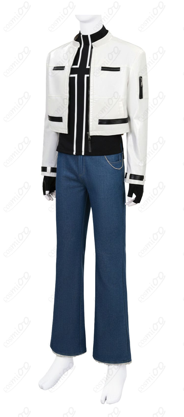 草薙京 コスプレ衣装 左側シルエット|格闘服風デザインを再現