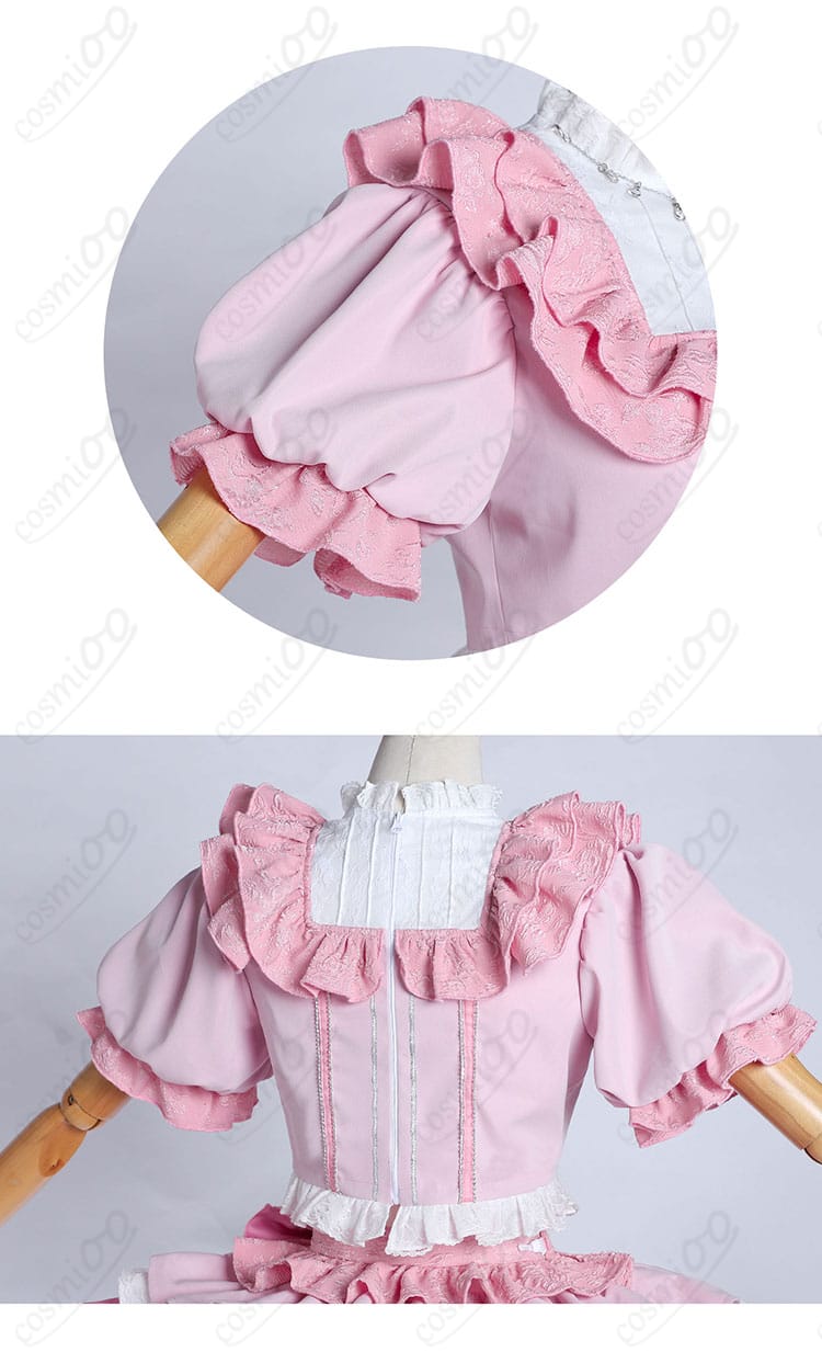 鹿目まどか アイドル衣装 コスプレ|肩まわりと背面装飾のディテール紹介