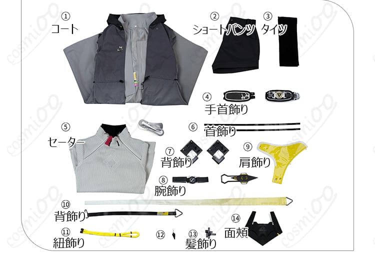 アークナイツ:エンドフィールド 管理人コスプレ衣装 セット内容一覧 フルセット