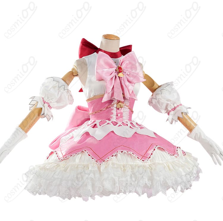 劇場版 魔法少女まどか☆マギカ 鹿目まどか コスプレ衣装 正面デザイン 全体シルエット確認