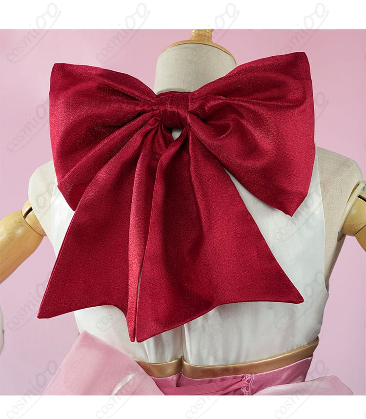 鹿目まどか コスプレ衣装 背部蝶結び装飾ディテール 繊細なリボン再現