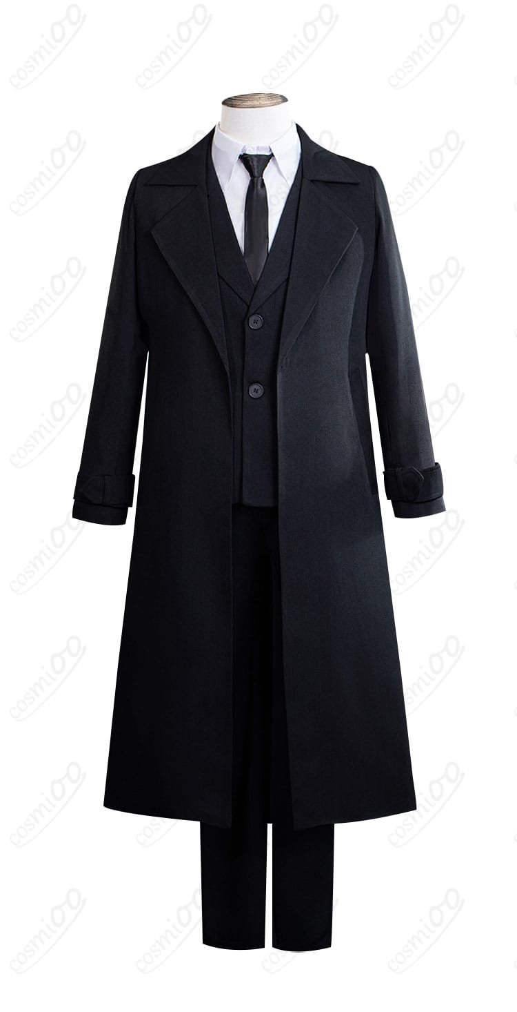 文豪ストレイドッグス 太宰治 18歳 黒の時代 コスプレ衣装 正面全体デザイン