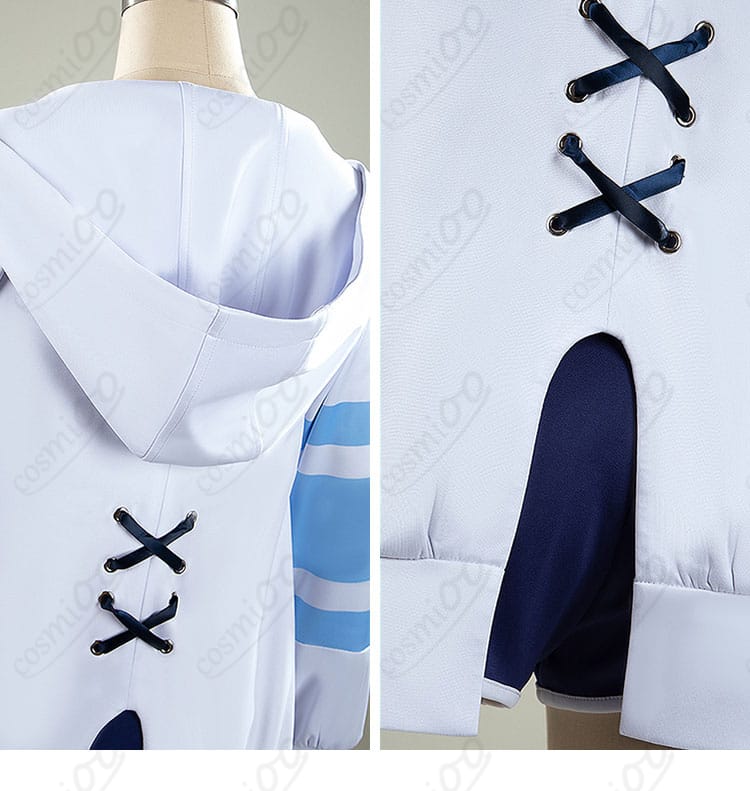 シュヴァルグラン 夏凪ネイビードロップ コスプレ衣装 フード付き外套 背面デザイン