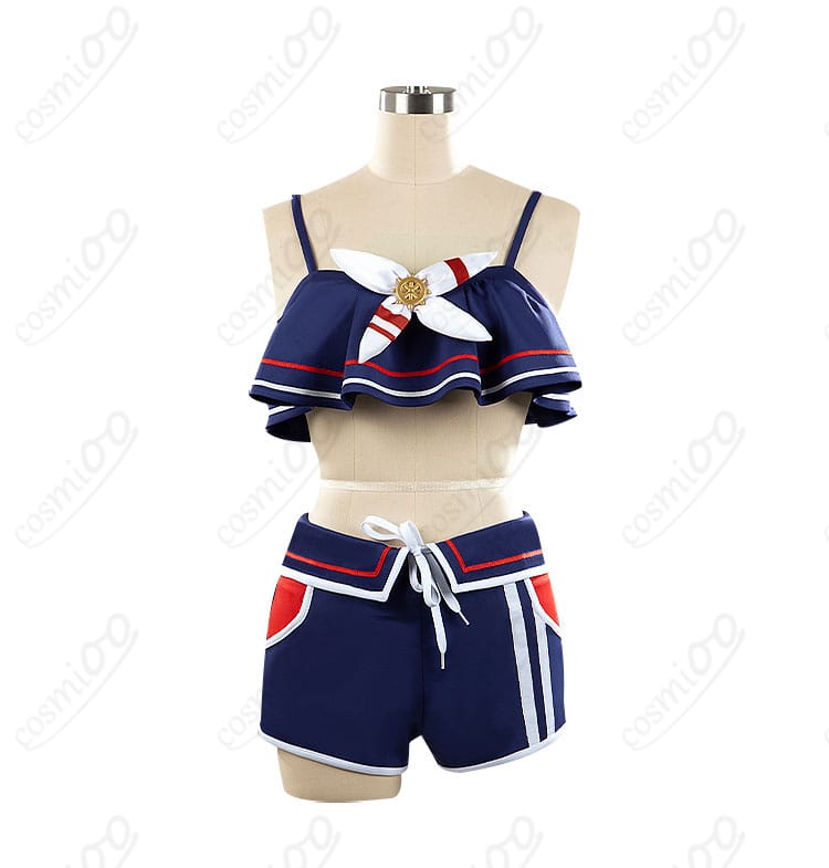 シュヴァルグラン 夏凪ネイビードロップ 勝負服 水着 コスプレ衣装 正面装飾ディテール