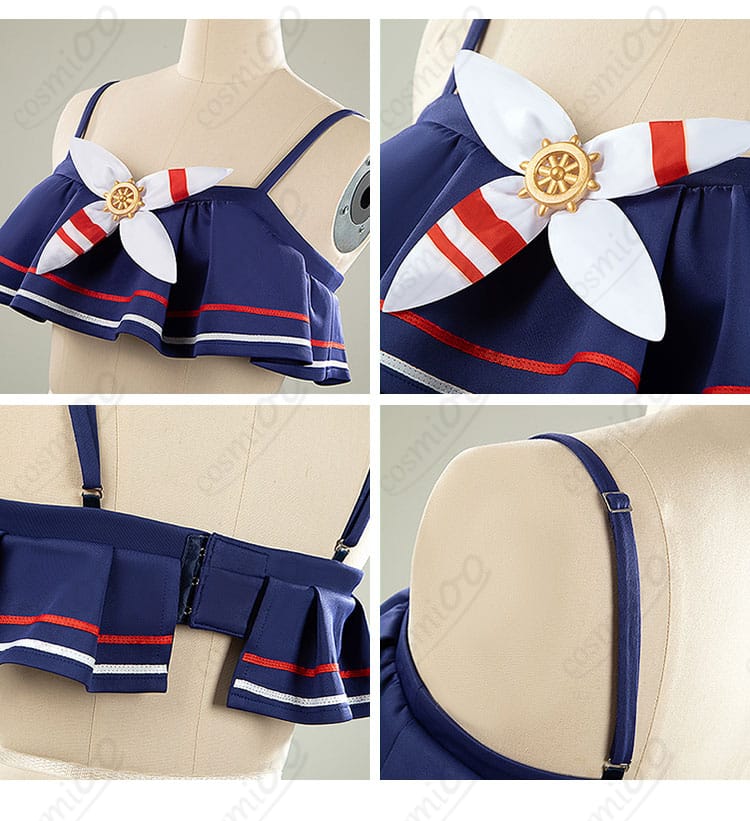 ウマ娘 シュヴァルグラン 勝負服 水着 コスプレ衣装 上衣装飾の細部デザイン