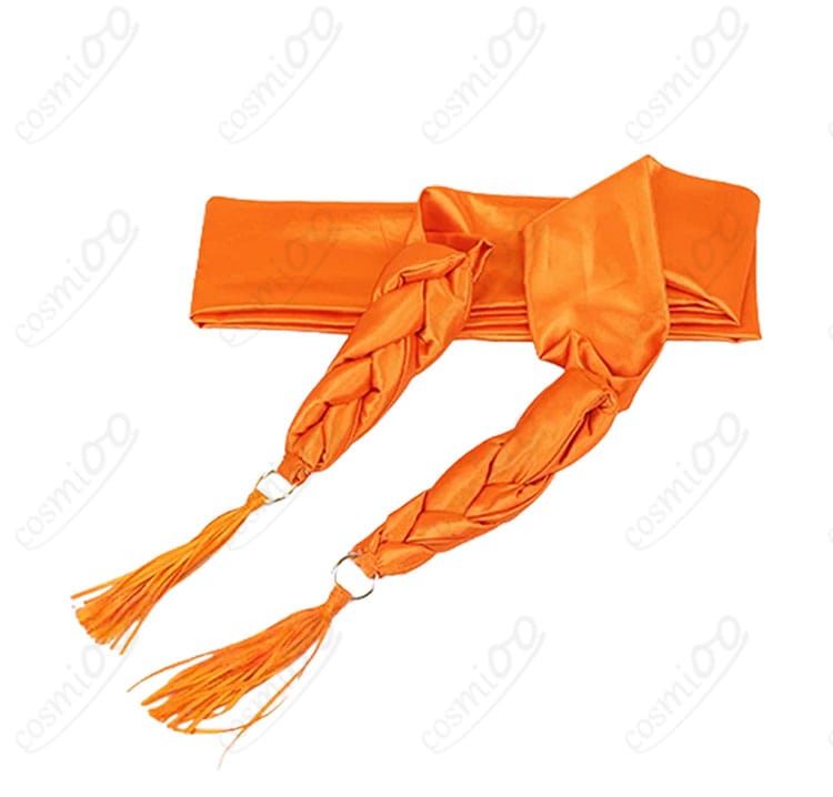 ウエスト部分の装飾ディテール。腰封と紐の結び目、付属の固定方法が分かる拡大画像。