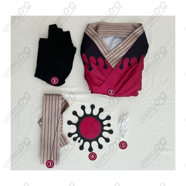 鬼滅の刃 上弦の弐・童磨 着物 コスプレ衣装 教祖装束 高品質フルセット - 4枚目の画像