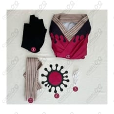 鬼滅の刃 上弦の弐・童磨 着物 コスプレ衣装 教祖装束 高品質フルセット - 4枚目の画像（サムネイル）